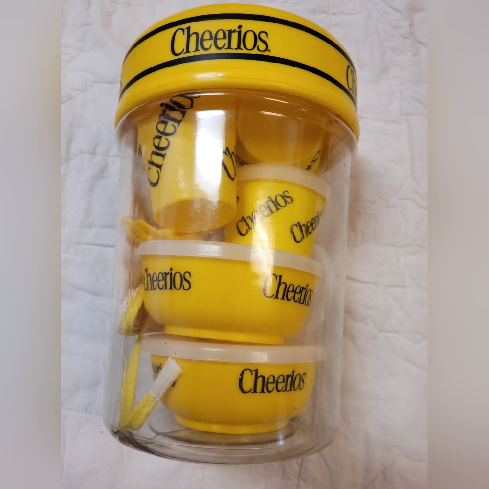 NEW VINTAGE 15pc Plastic Cheerios Cereal Storage Set